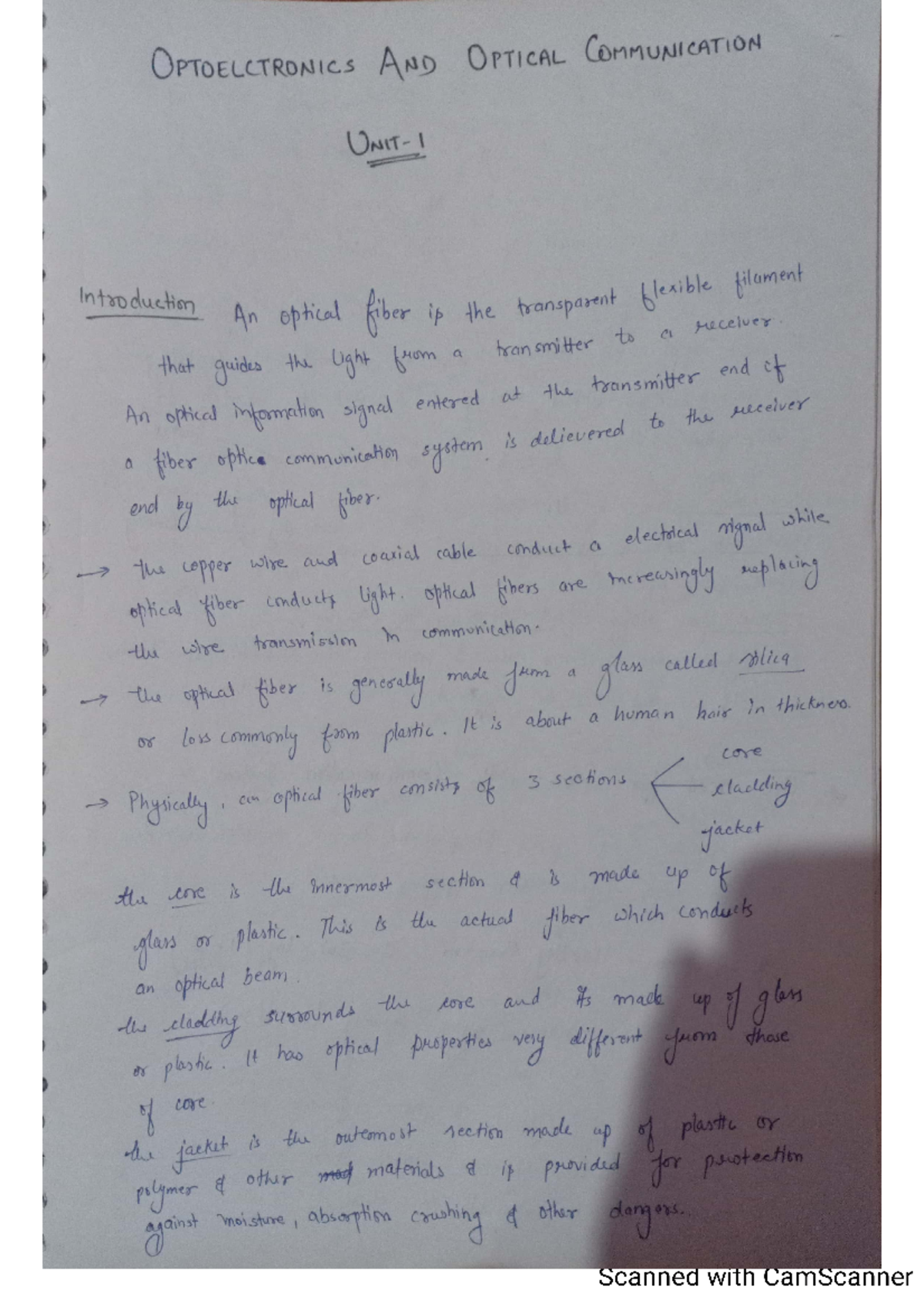 optical and optoelectronic communication btech Studocu