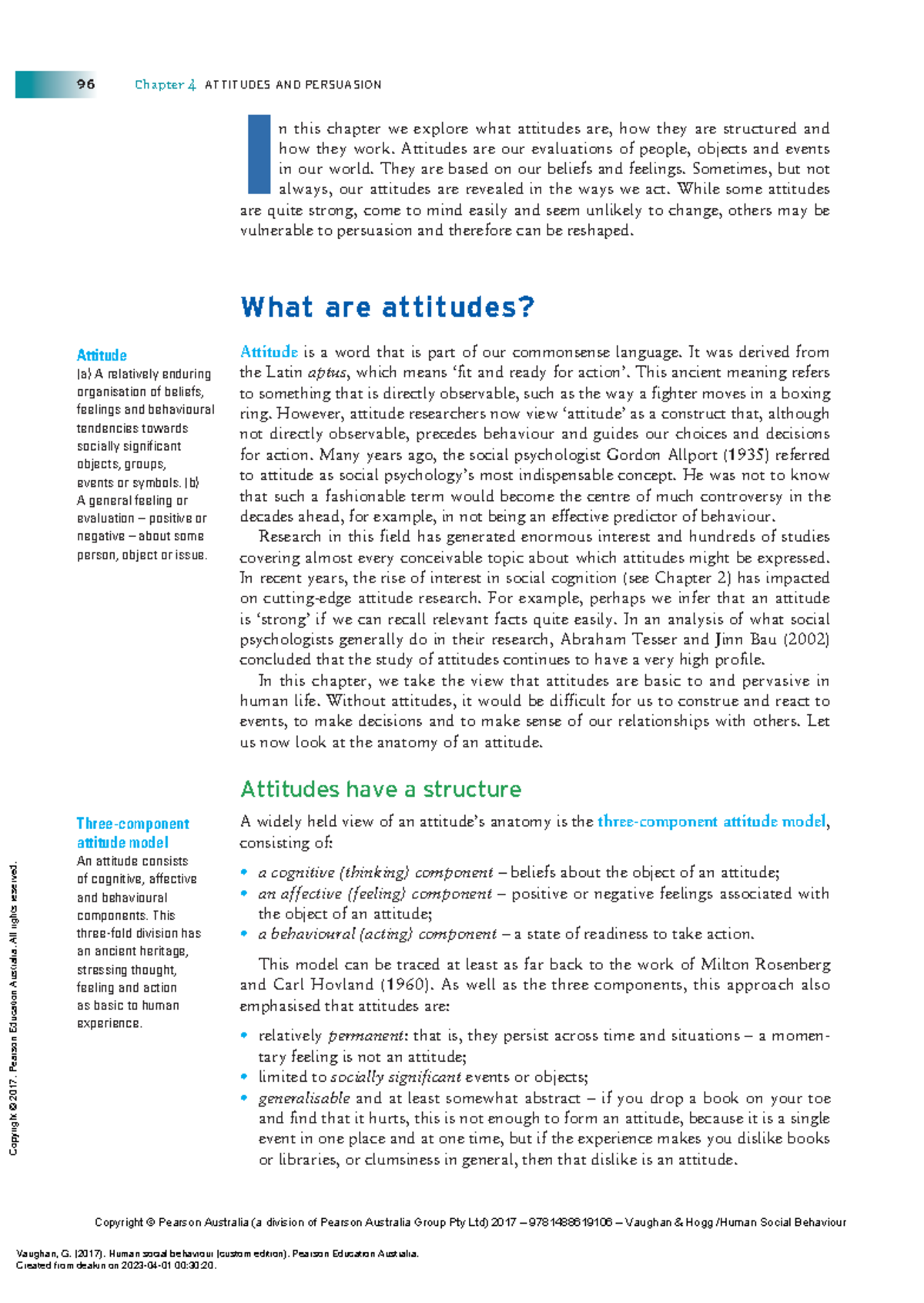 Human Social Behaviour (Custom Edition) - (Pg 107-121) - I n this ...