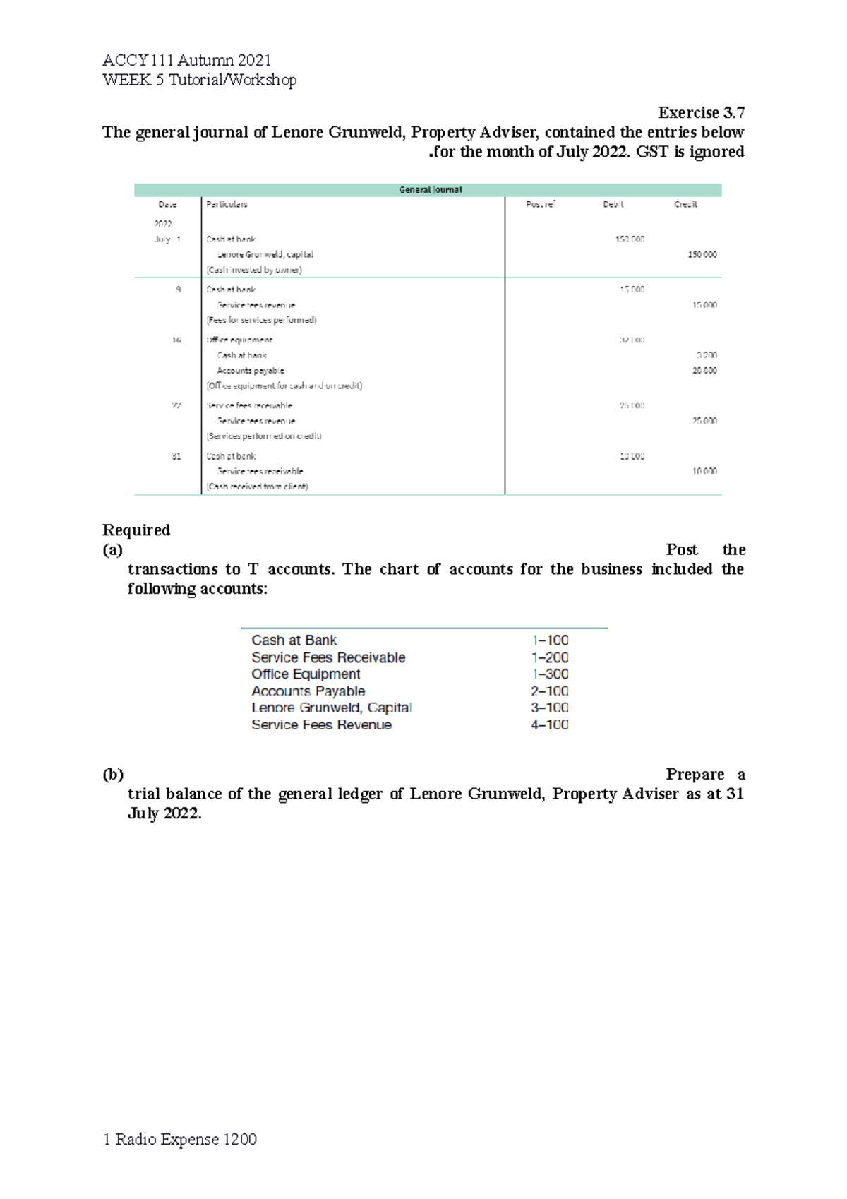 Accy111 accounting fundamentals in society week 5 lecture notes - WEEK ...