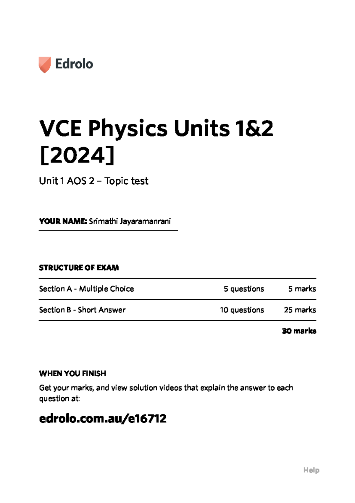 Edrolo – VCE Physics Units 1&2 [2024] – Unit 1 AOS 2 – How is energy ...