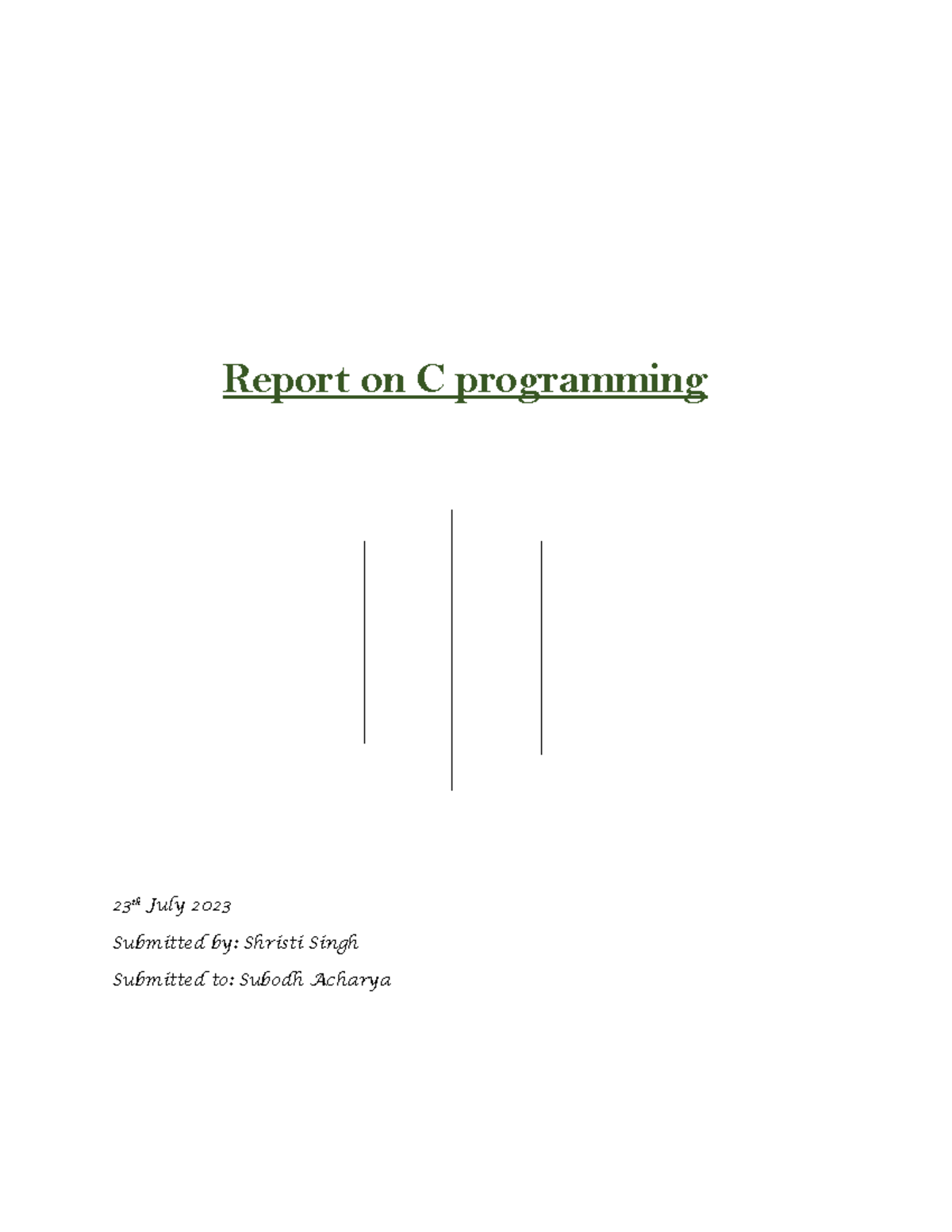 Report on C programming - It provides a set of functions for performing ...
