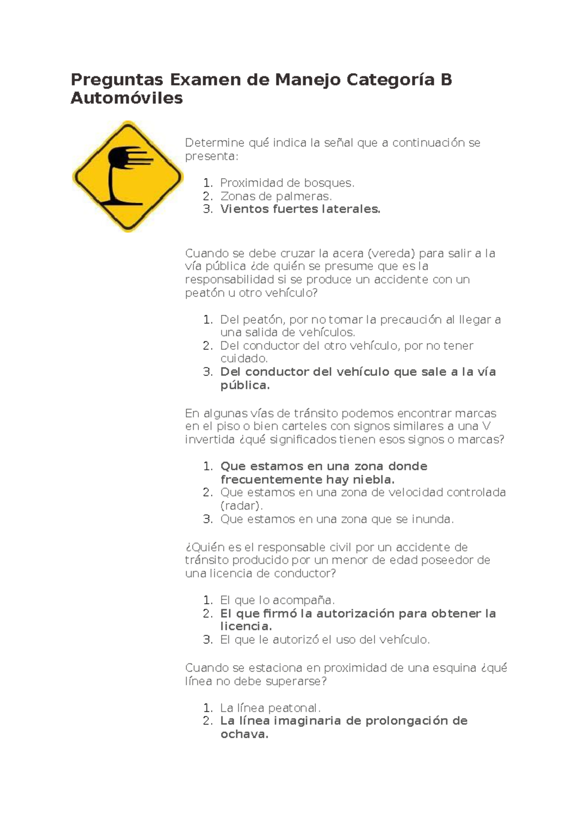 Preguntas De Examen De Manejo Nj 2025