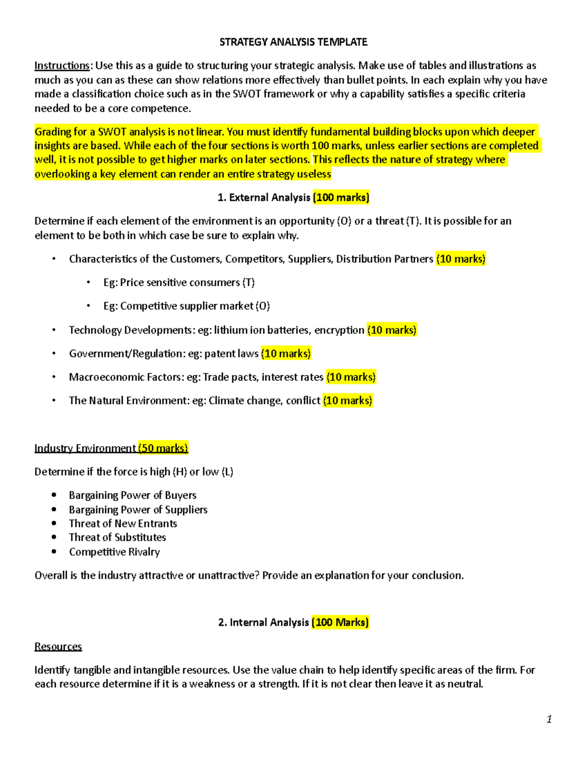 SWOT Analysis Guided Template(1)(1) - STRATEGY ANALYSIS TEMPLATE ...