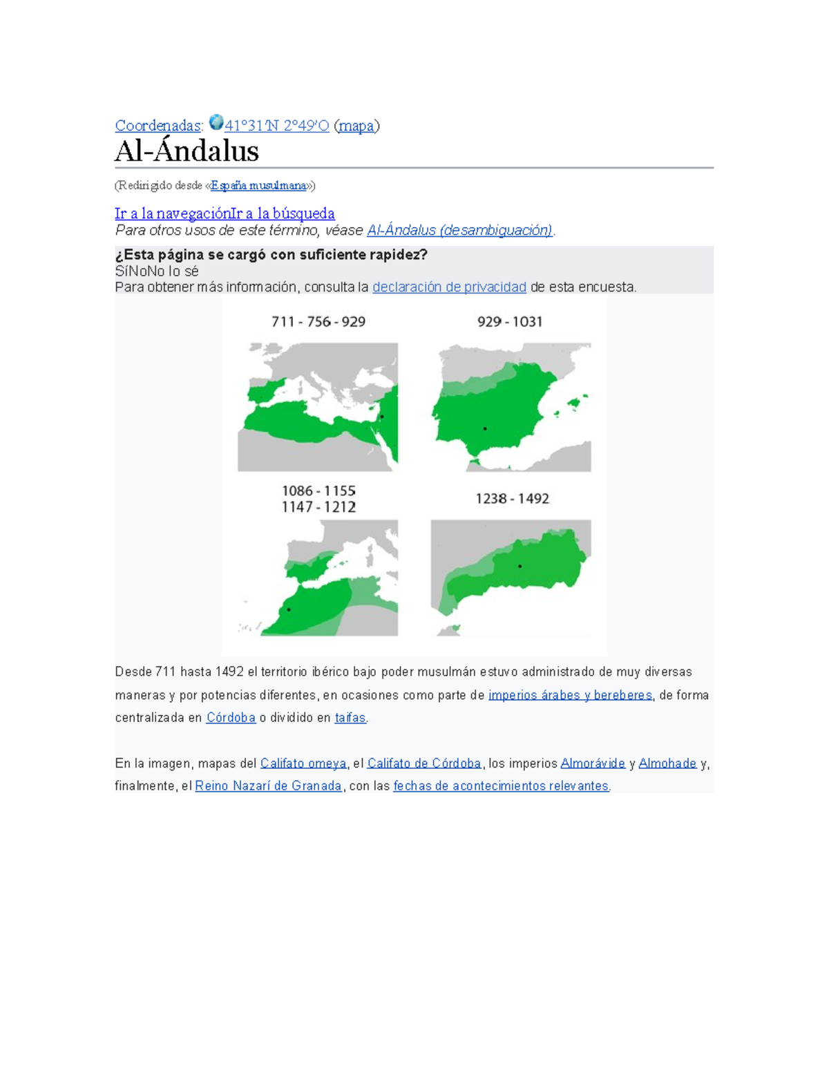 Al Ndalus Cultura Coordenadas N O Mapa Al Ndalus