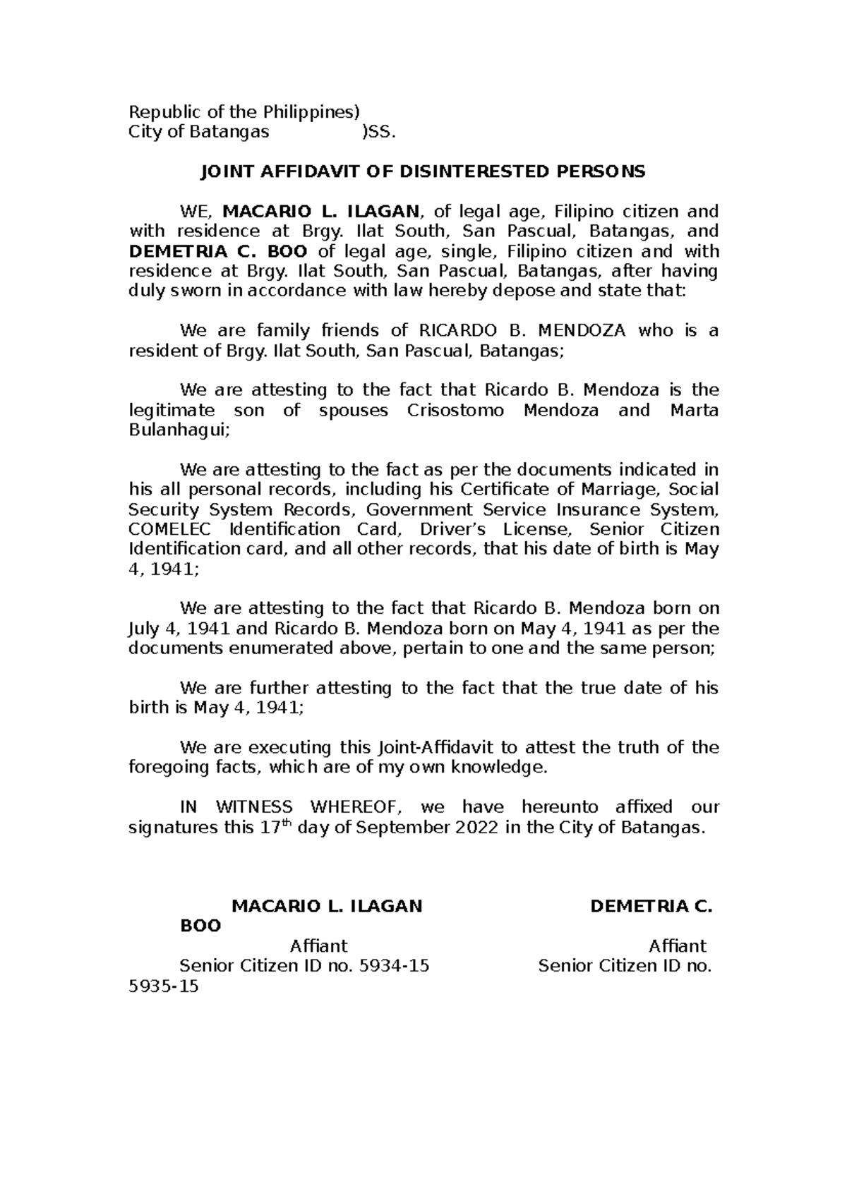 Joint-Affidavit - wwwwwwwwwwwwwwwwwwwwwwwwww - Republic of the ...