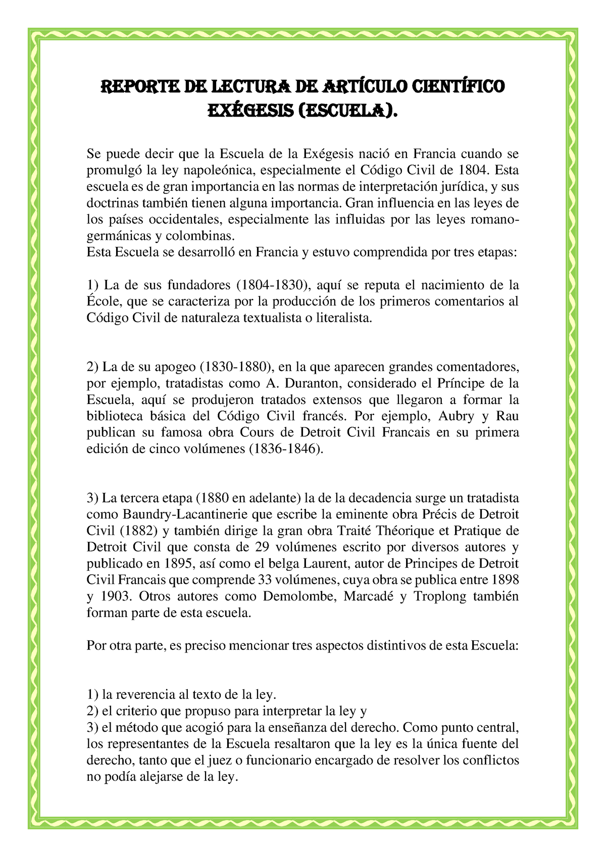 Reporte De Lectura De Artículo Científico Exégesis Reporte De Lectura De ArtÌculo CientÌfico 2799