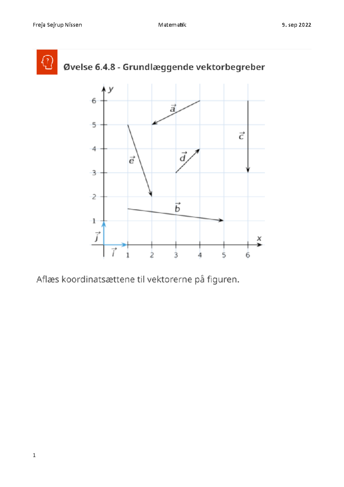 Aflevering Vektorer - Rettet - Matematik B - *tegn På Et Stykke Papir ...