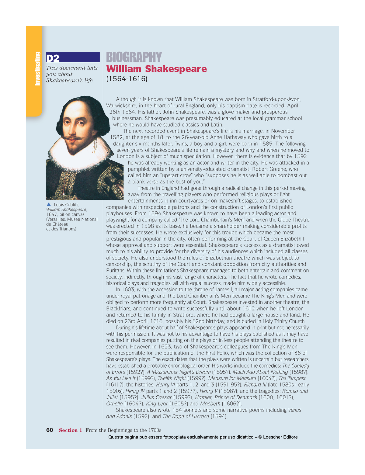 william shakespeare biography pdf