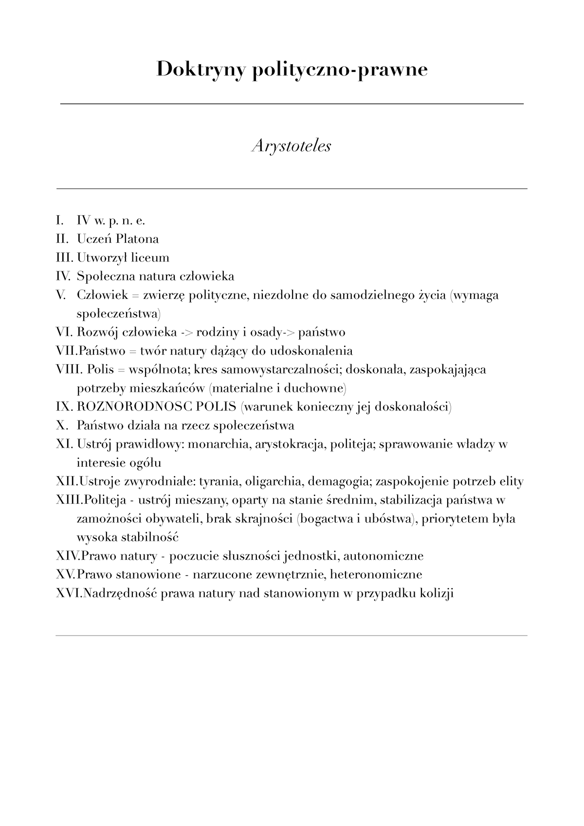 Doktryny-cwiczenia - Notatki Z ćwiczeń - Doktryny Polityczno-prawne ...