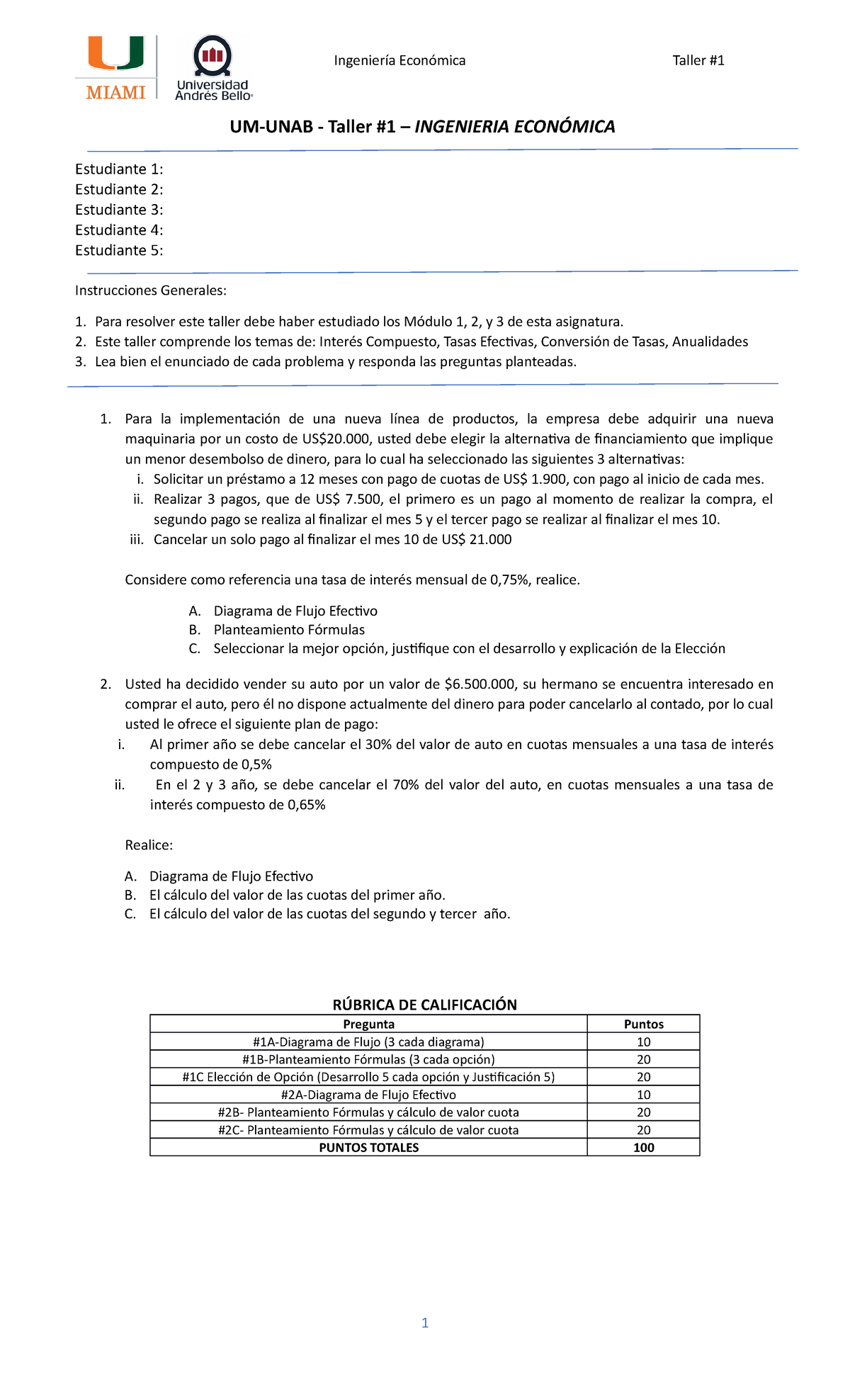 um-unab-ing-ec-taller-1-2021-15-ingenier-a-econ-mica-taller-um-unab