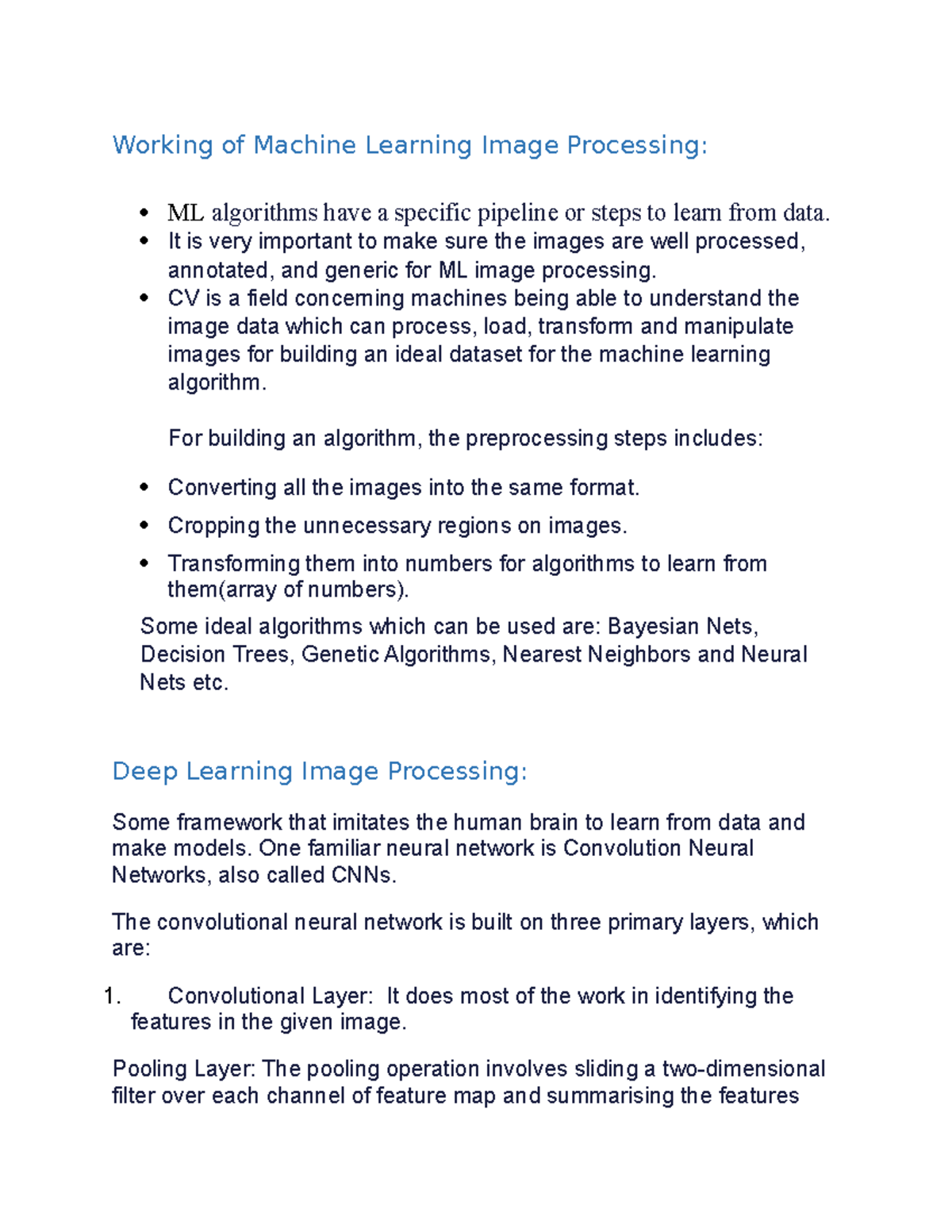 Working of Machine Learning Image Processing - It is very important to ...
