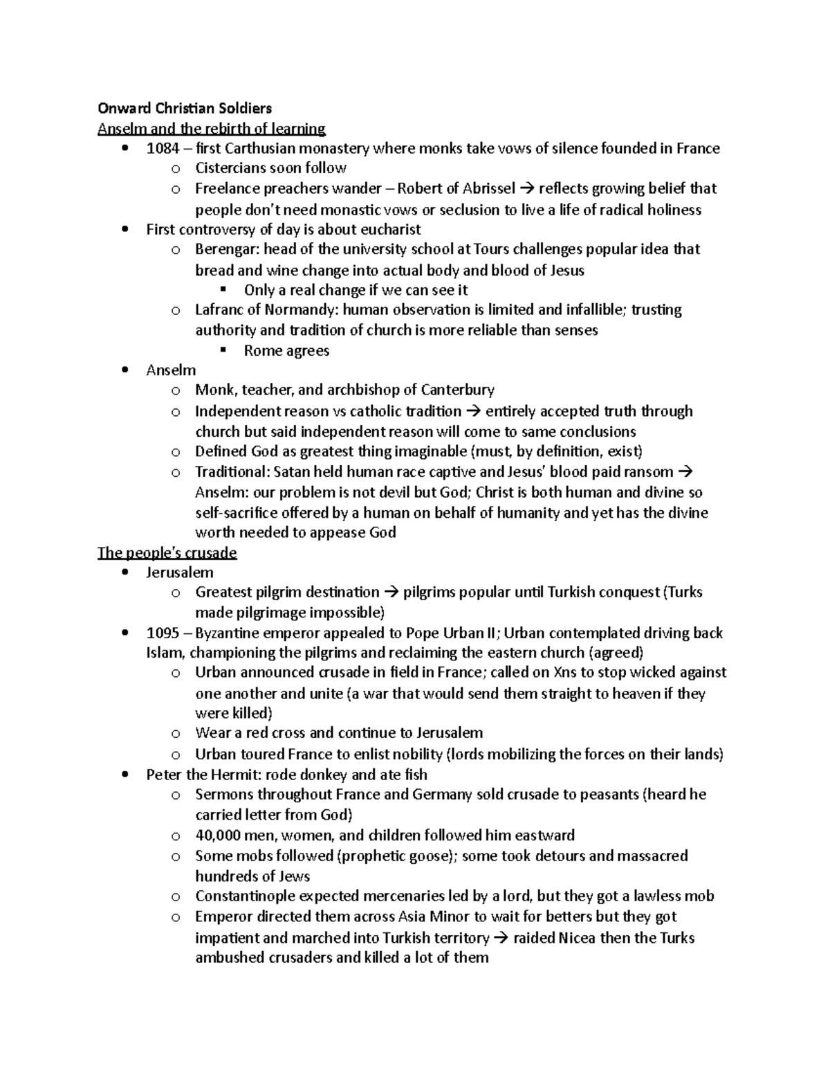 Short History of Christianity pg. 104-109 notes - Onward Christian ...