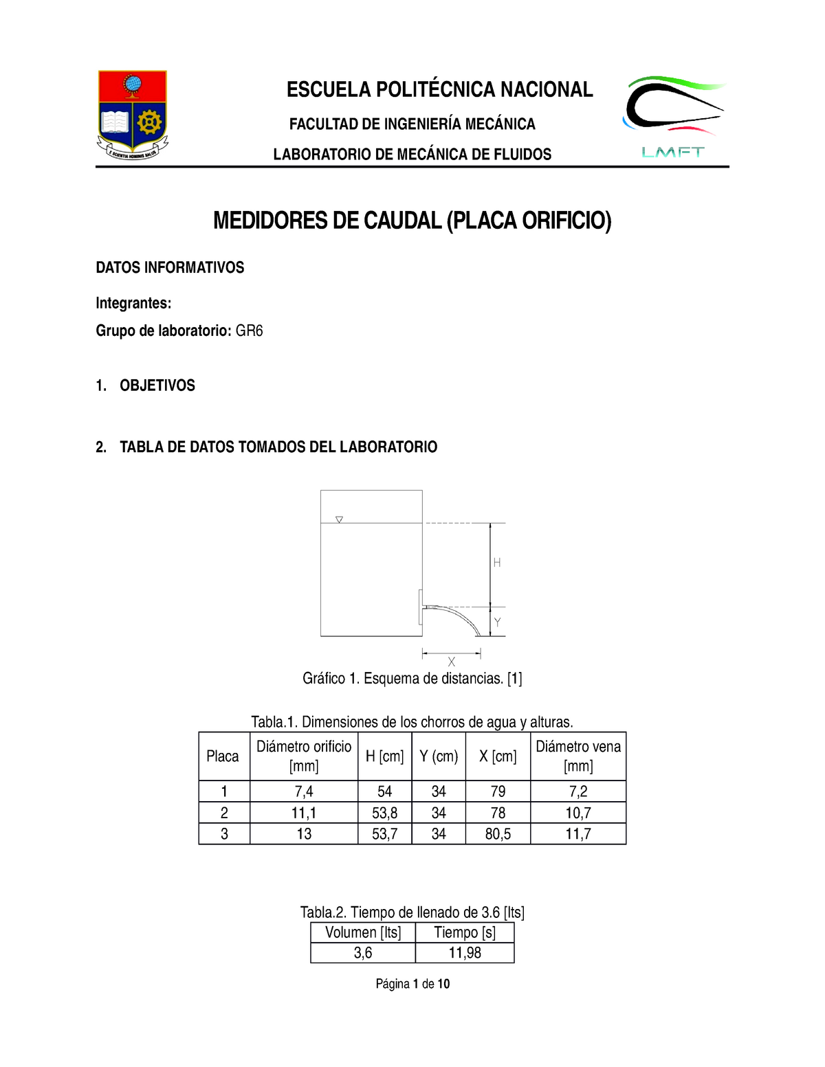 Lmf P6 Gr6 Practica De Mecanica De Fluidos Studocu