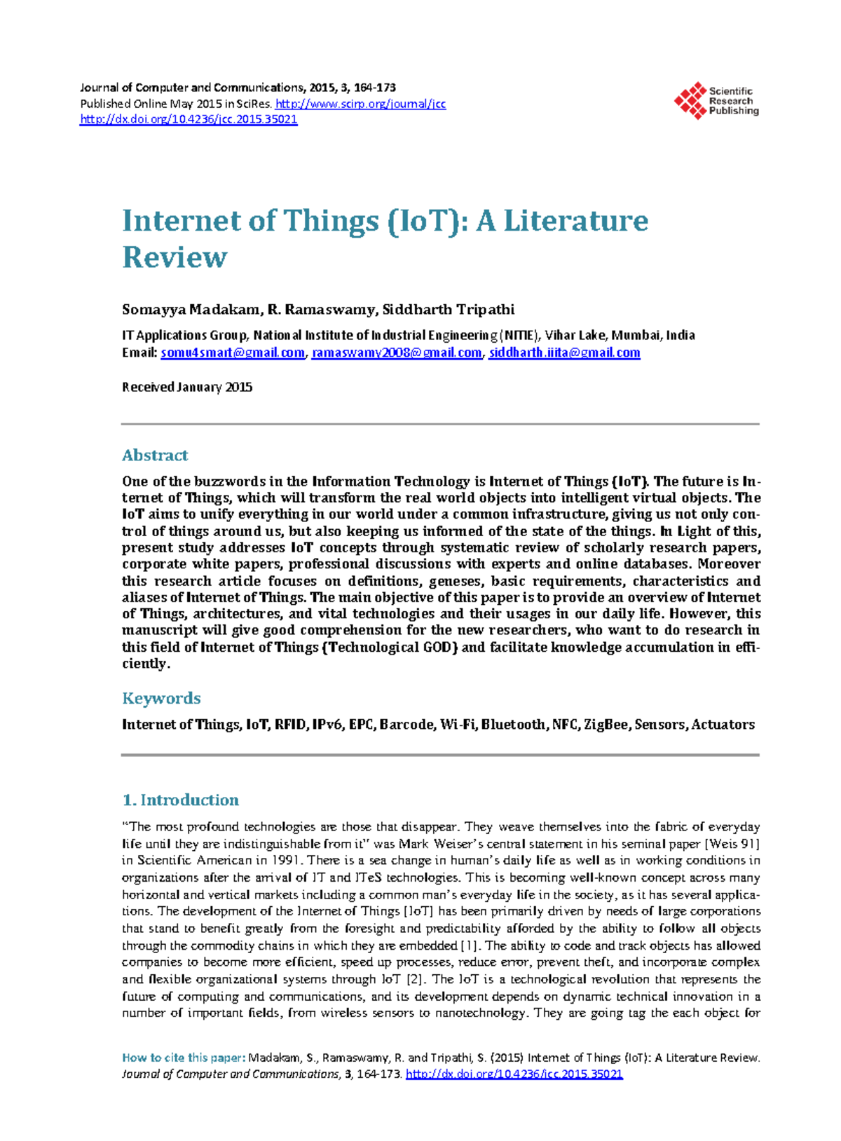 Sample lit review of a generic topic - Journal of Computer and ...