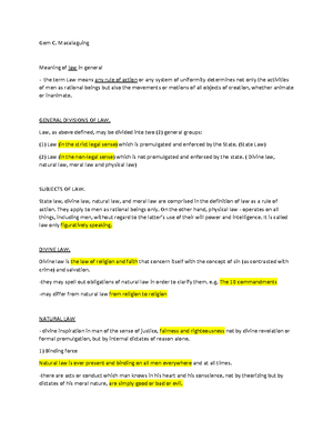 Lesson 1 AEC 55 pdf - Summary and notes - Law - Is any rule or action ...