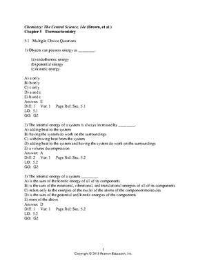 Chapter 04 - Test Bank - 1 Chemistry: The Central Science, 14e (Brown ...