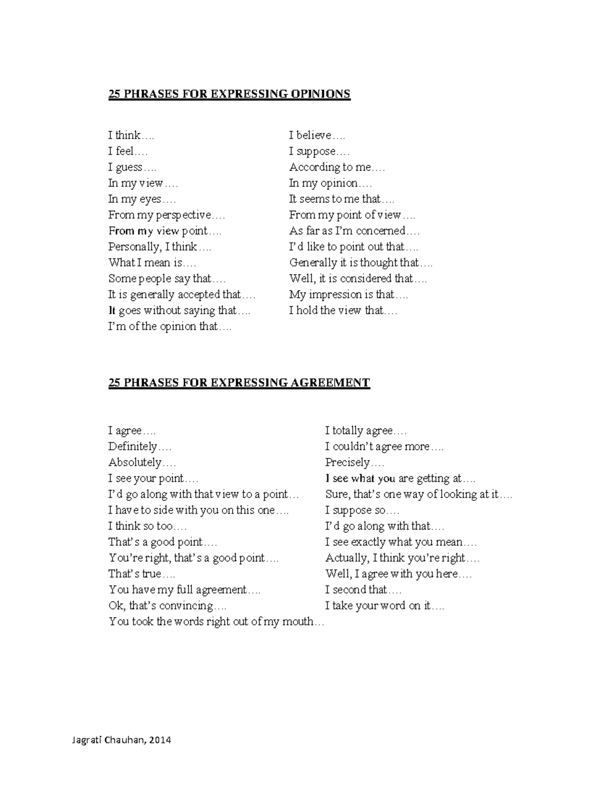phrases opinion marking signals examples english esl signal words