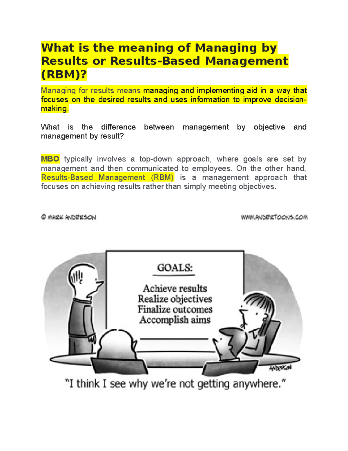 LECTURE FOR OFFICE - What is the meaning of Managing by Results or ...