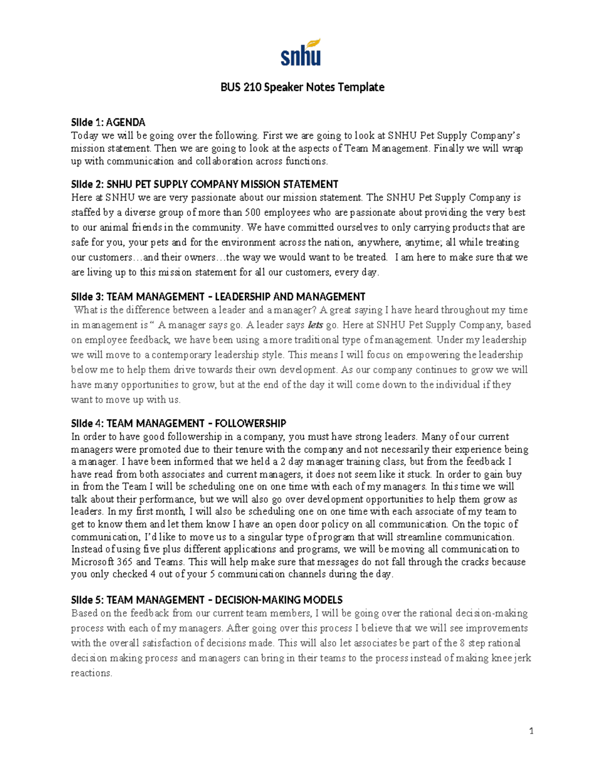snhu-project-1-speaker-notes-bus-210-speaker-notes-template-slide-1
