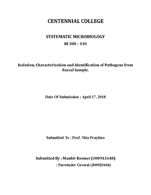 Dichotomous key #1 - Notes - Louie B. De Leon March 25, 2024 Maria ...