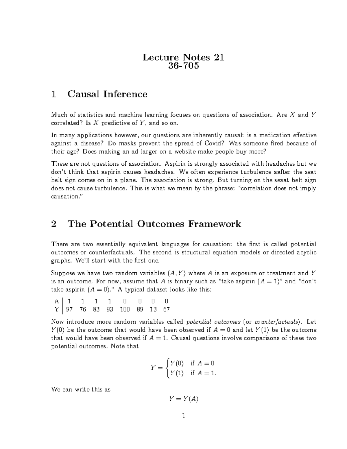 Lecture 21 - high-dimensional statistics - Lecture Notes 21 36- 1 ...