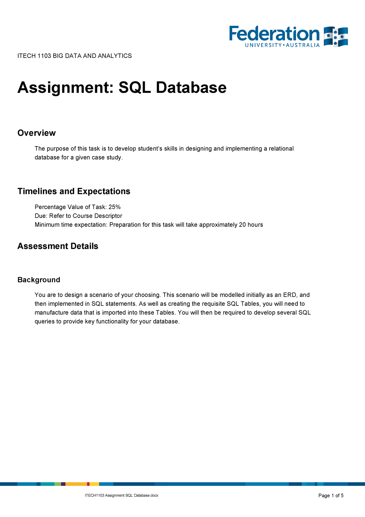 database assignment sql