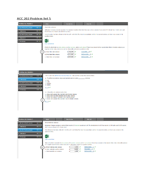 Acc 202 Problem Set 6 - ACC202 - Studocu