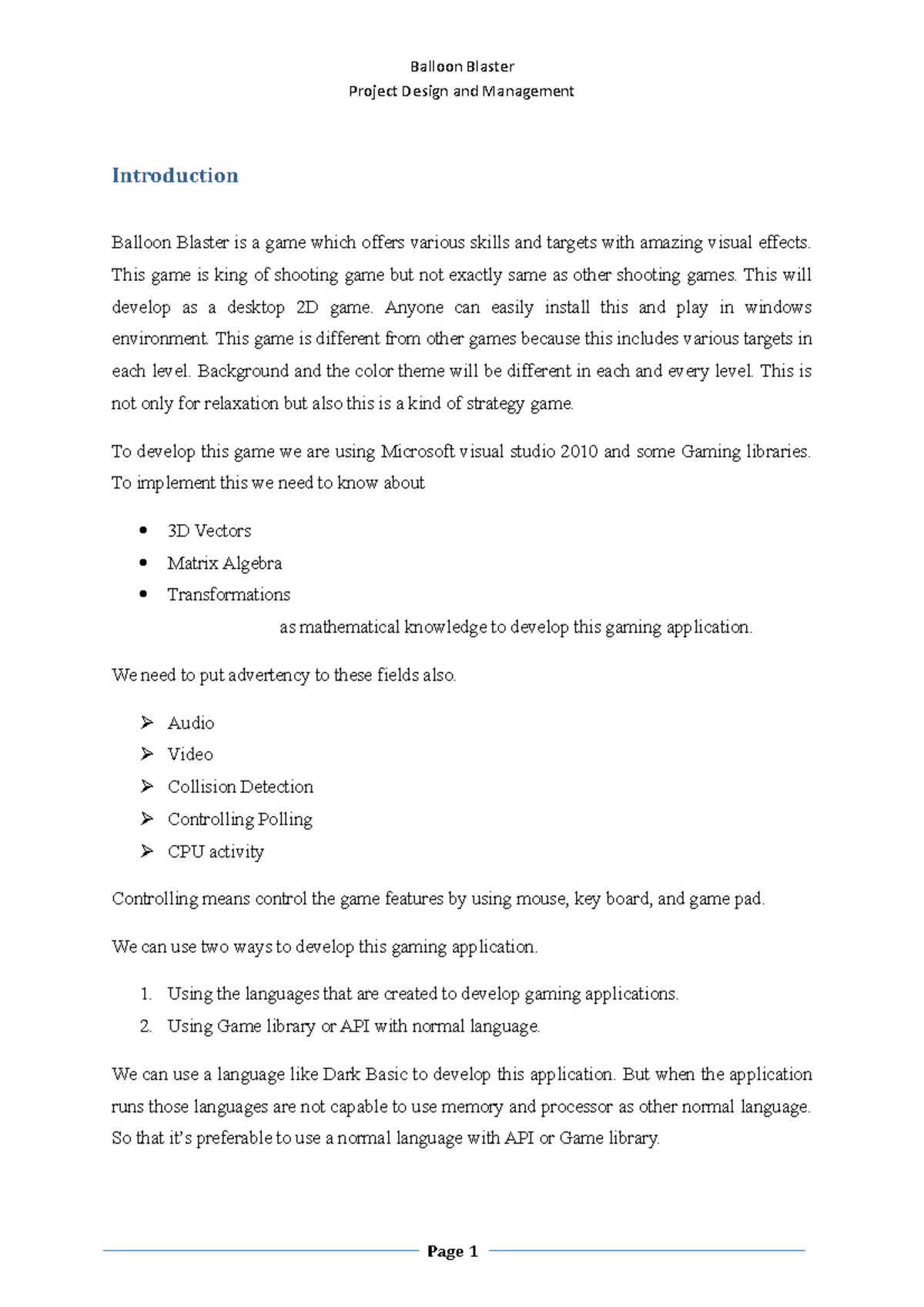 Proposal-Game - Software Architecture IT3050 - Project Design and ...