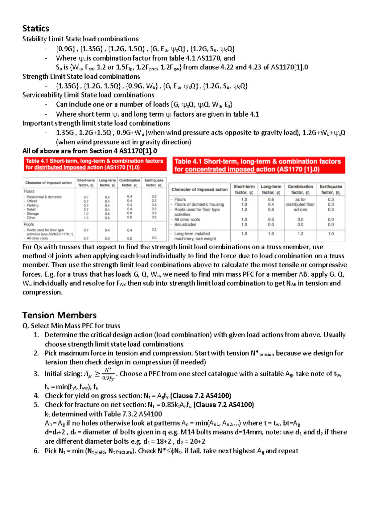 Cheat Sheet - Summary Steel Structures - Warning: TT: undefined ...