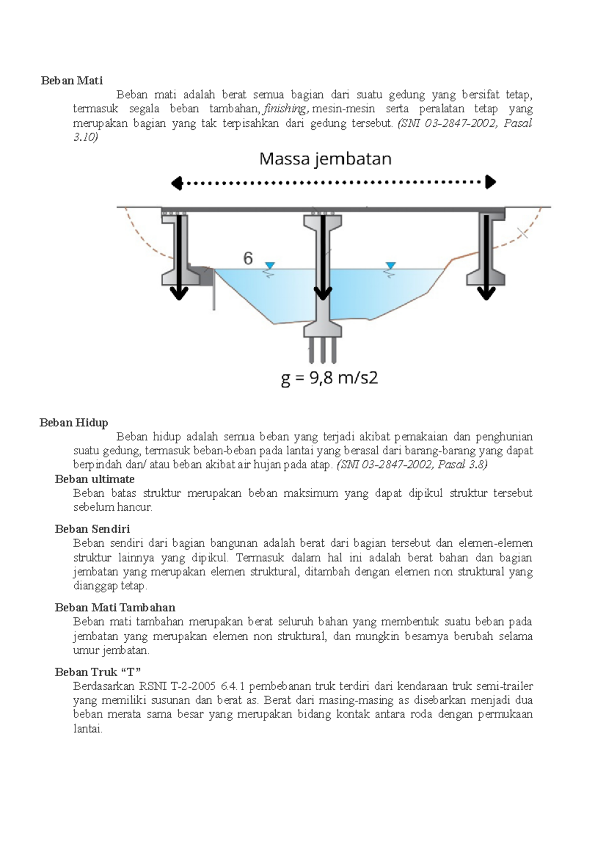 Analisis Beban Pada Jembatan - Beban Mati Beban Mati Adalah Berat Semua ...