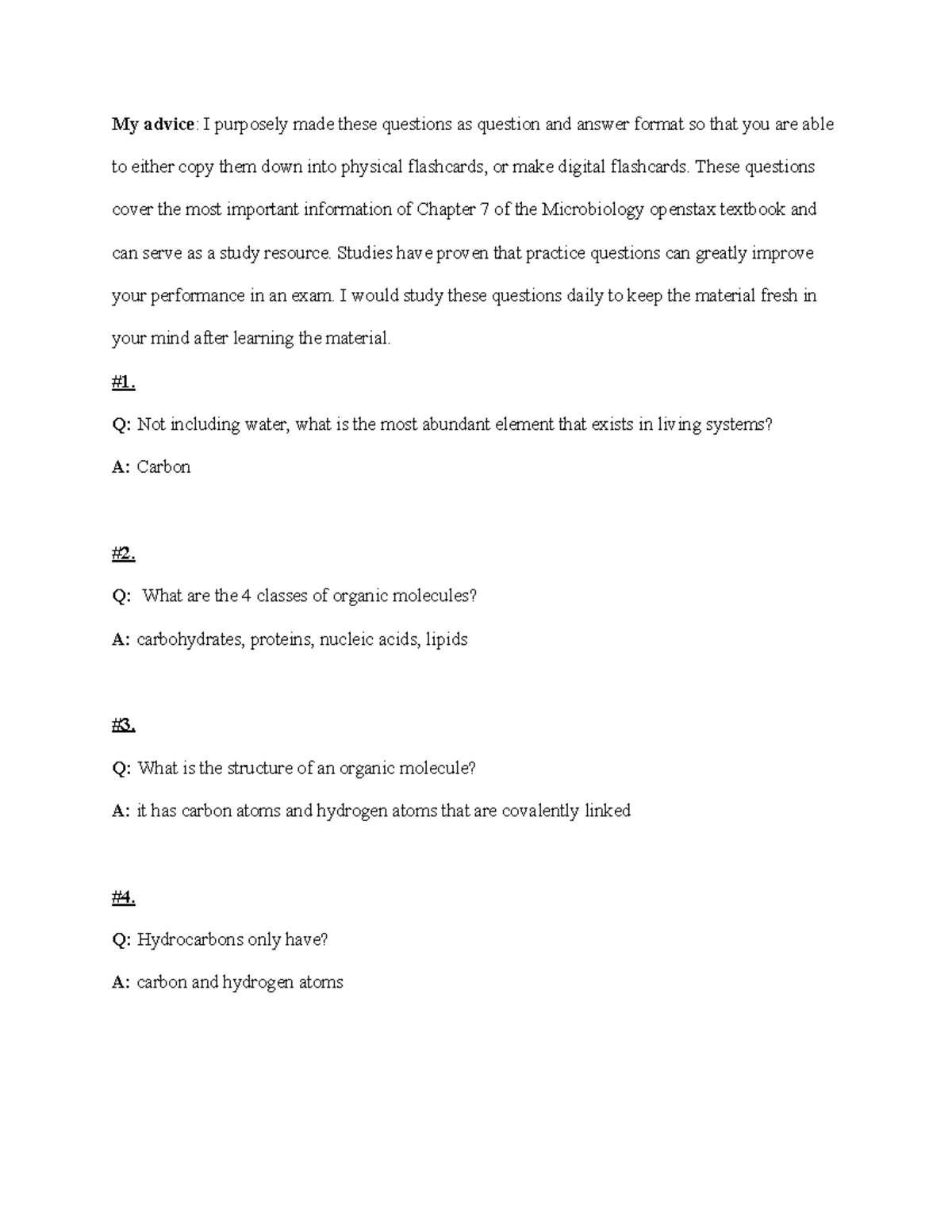 Microbiology Chapter 7 Microbial Biochemistry Review Questions Part 1 ...