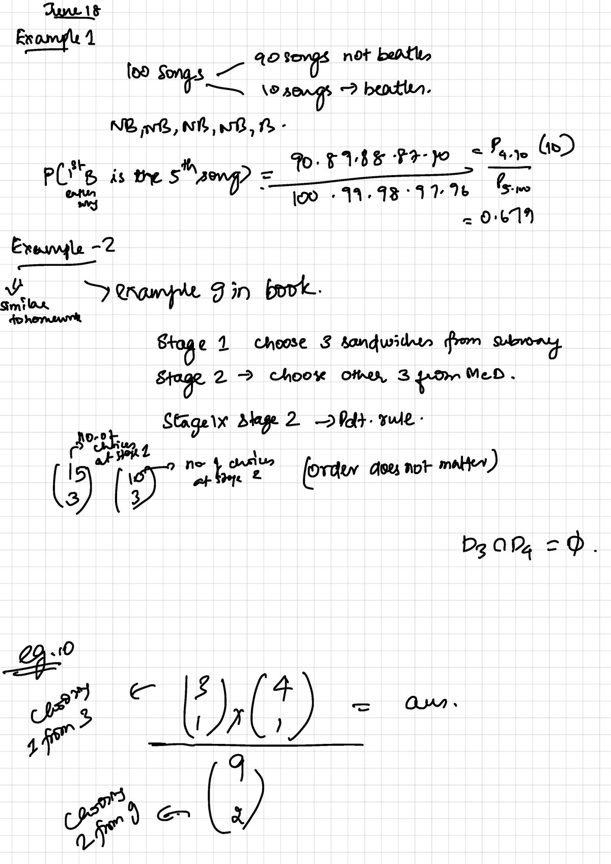 June 18 - continuation of lectures - Tiene Example 1 100 NB PC , Songs ...