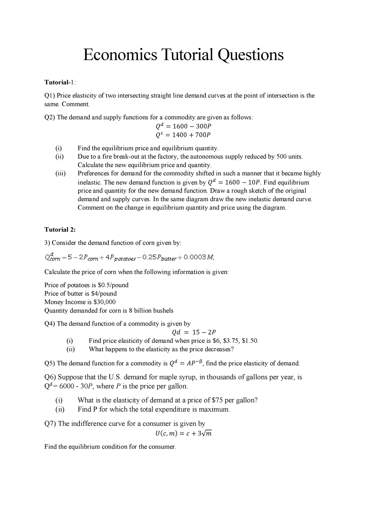 economics practice essay questions