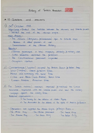 HIS102 week 5 - HIS102 HISTORY OF TURKISH REVOLUTION AND ATATURK’S ...