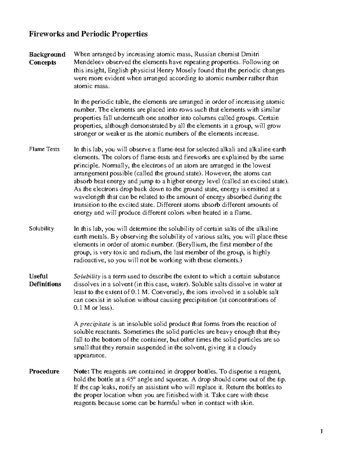 Fireworks+and+Periodic+Properties - Fireworks and Periodic Properties ...
