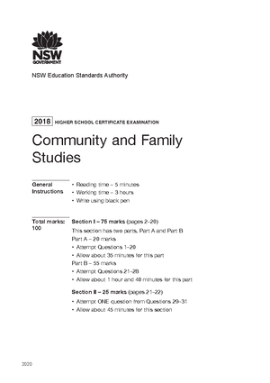 CAFS Youth HSC Notes - HSC CORE: Groups In Context – Youth (12-24 Years ...