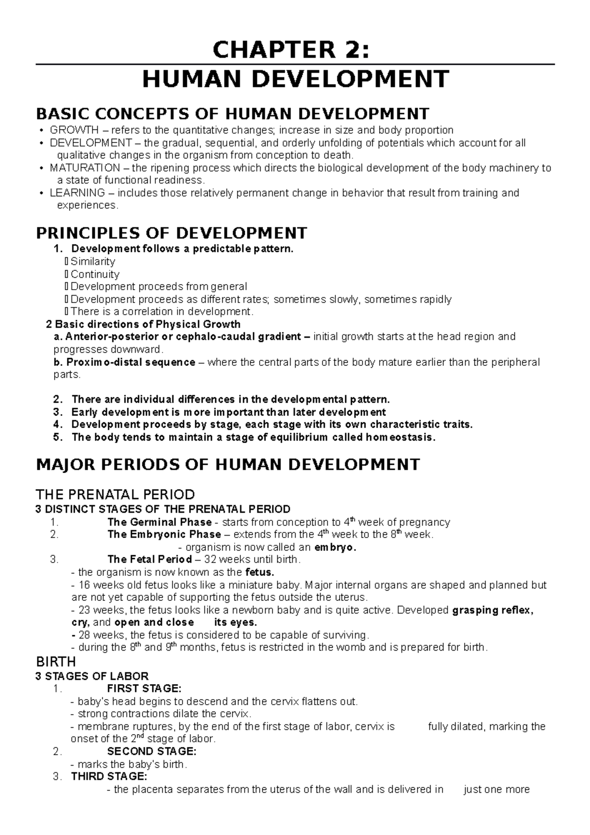 Chapter 2- Human Development - CHAPTER 2: HUMAN DEVELOPMENT BASIC ...