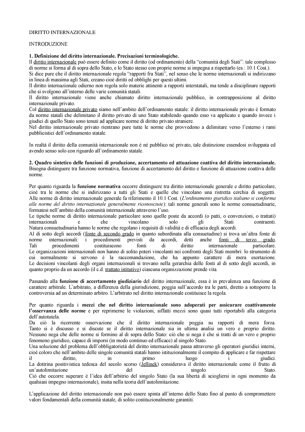 Riassunto Diritto Internazionale Conforti Xi Edizione - DIRITTO ...