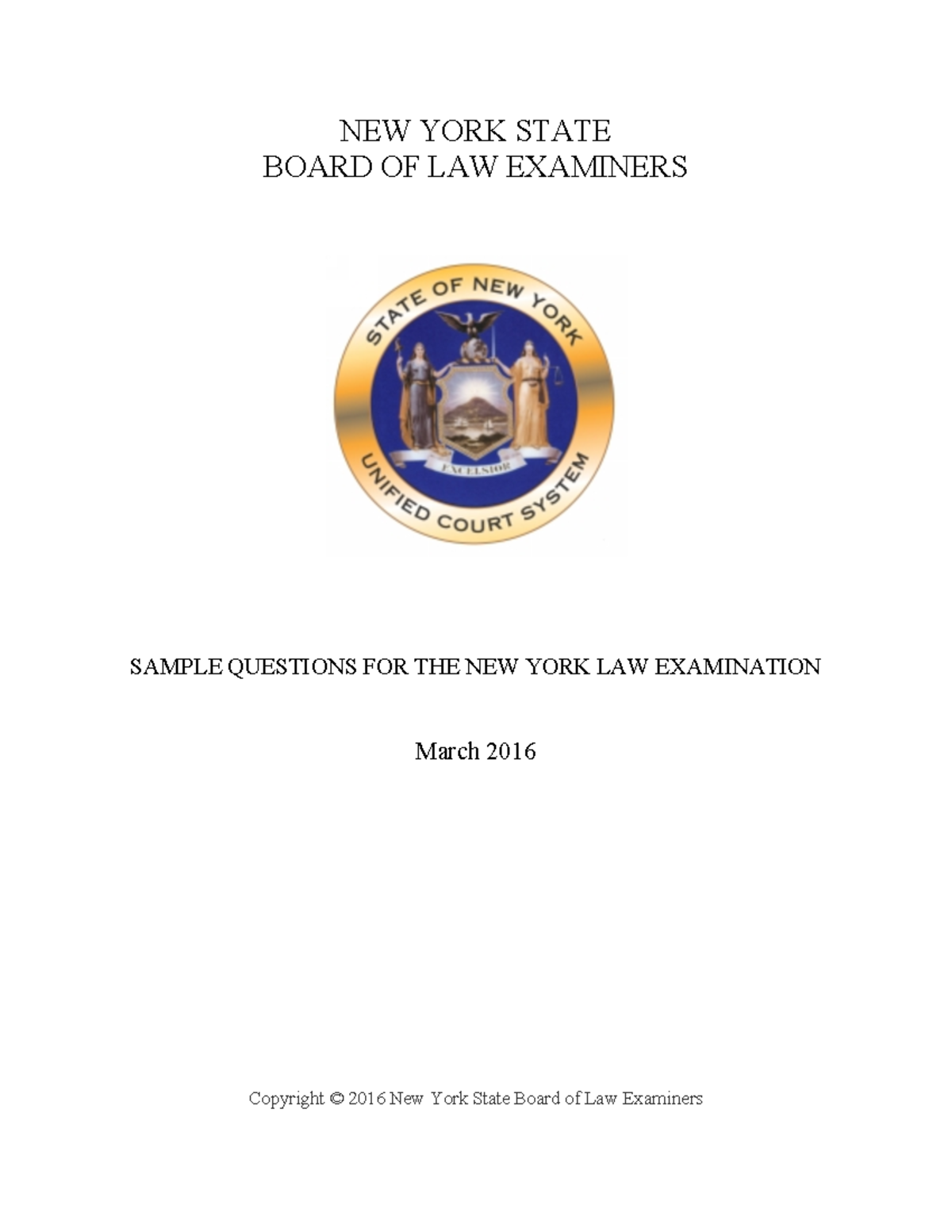 NYLE sample Questions in NY Bar review - NEW YORK STATE BOARD OF LAW  EXAMINERS SAMPLE QUESTIONS FOR - Studocu