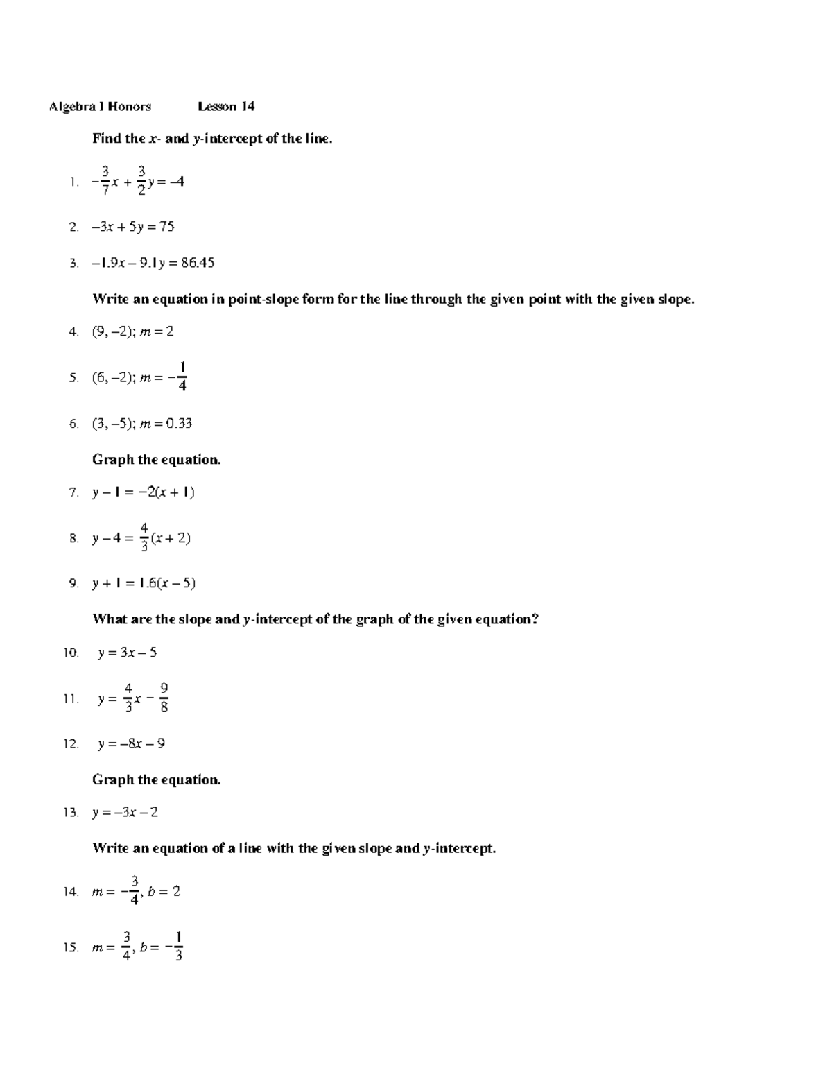Lesson 14 Algebra - MAC1105 - MDC - Studocu