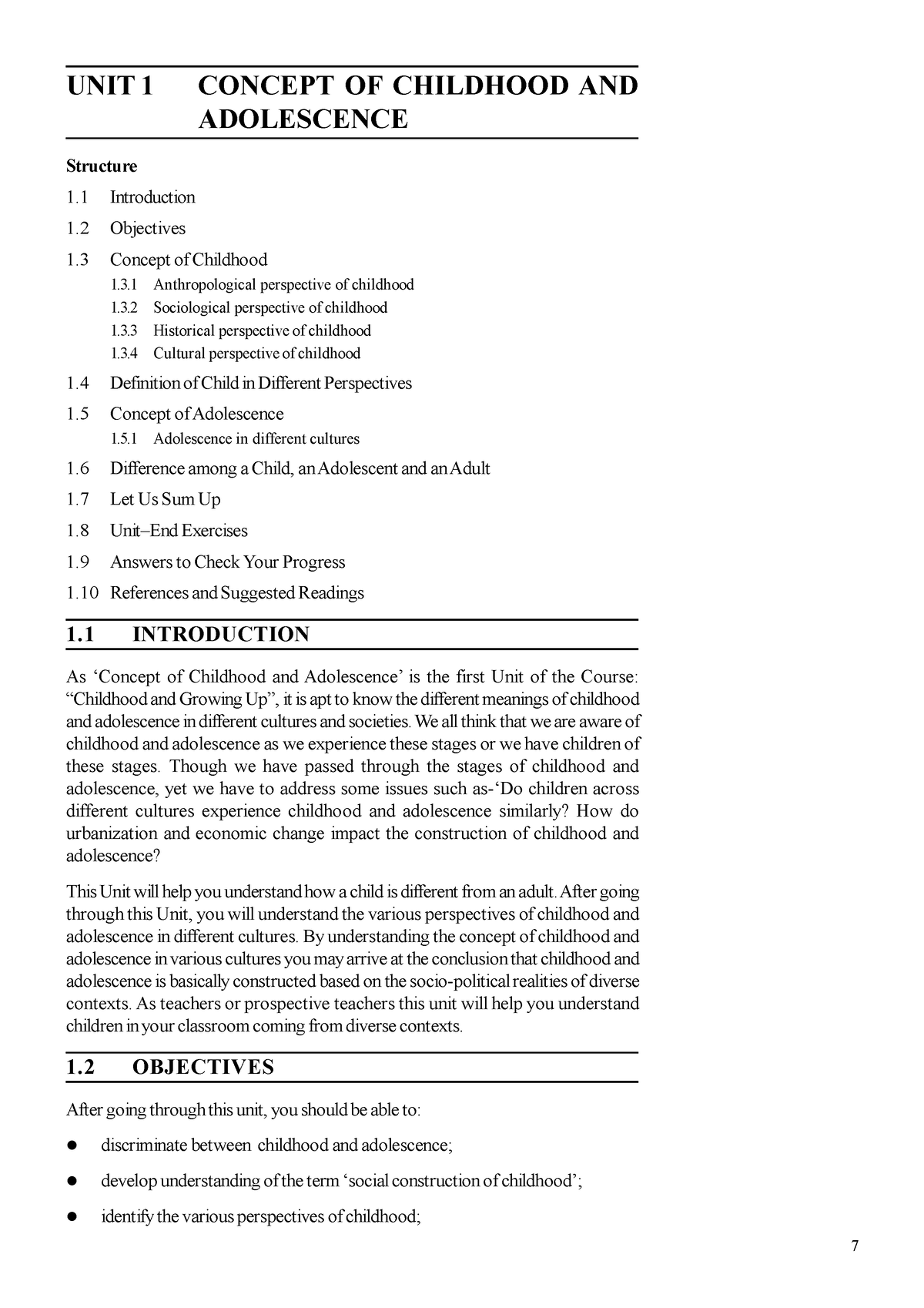 Unit-1 - The Concept Of Childhood And Adolescence - UNIT 1 CONCEPT OF ...