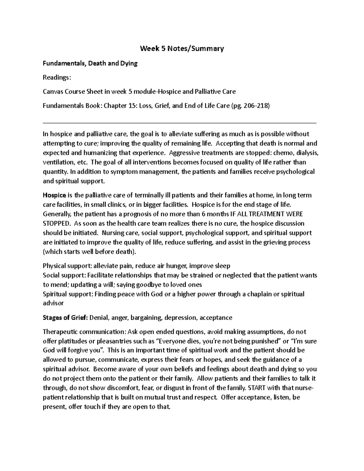 PN Week 5 Notes Jan 2023 - study guide for exam 2 - Week 5 Notes ...