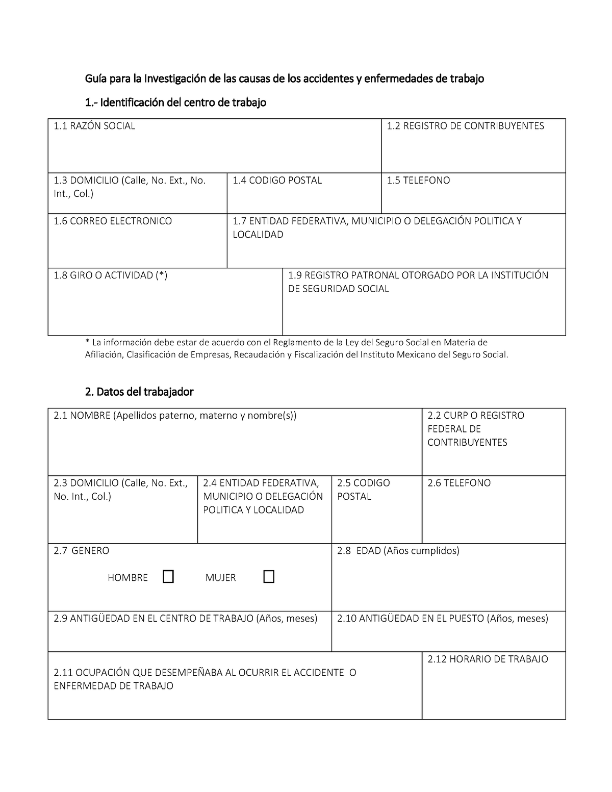 Guia Investigacion Accidentes - Guía Para La Investigación De Las ...