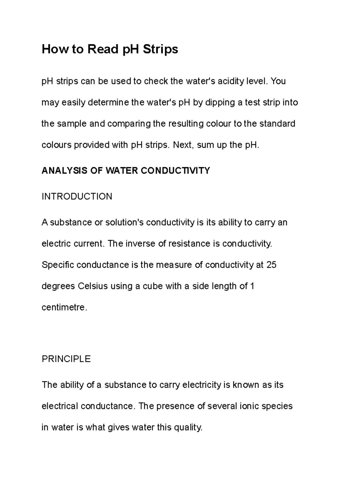 How to Read p H Strips Notes How to Read pH Strips pH strips can be used to check the water