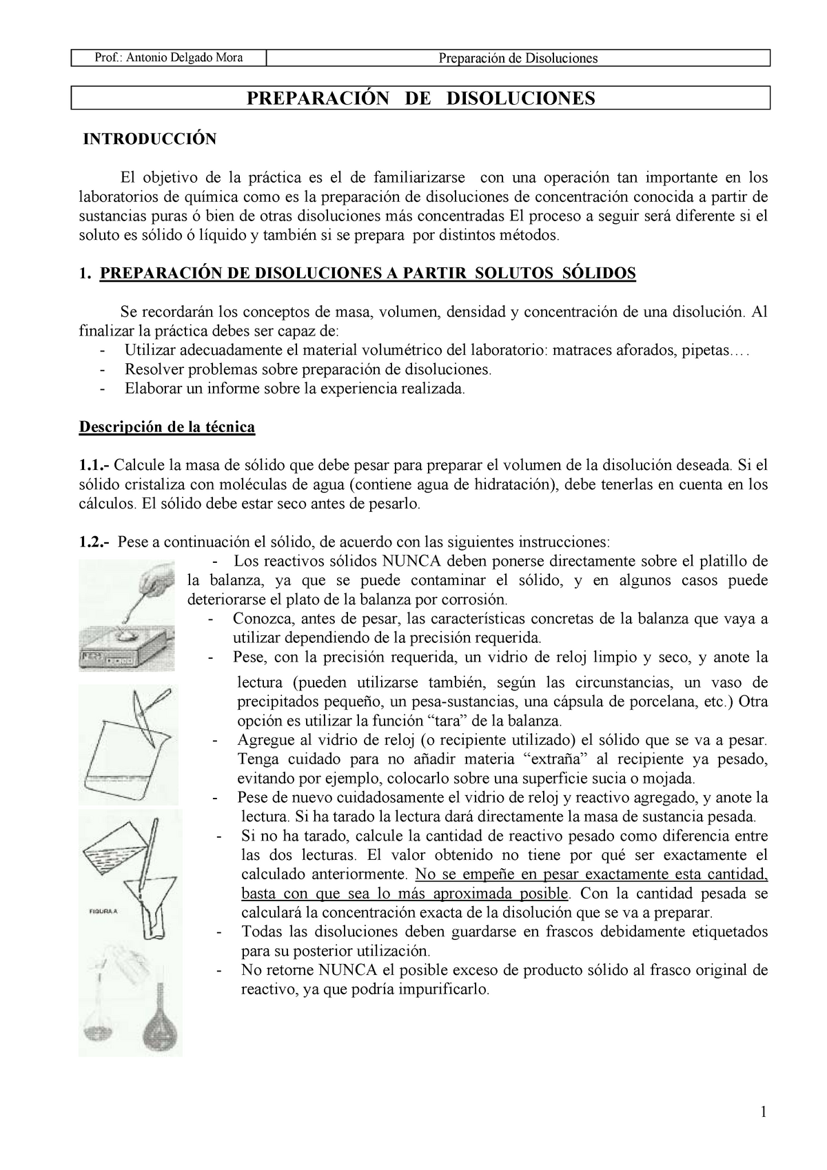 Práctica Preparación De Disoluciones 2 - PREPARACIÓN DE DISOLUCIONES ...