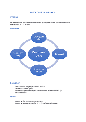 HCO 1 - HCO 1 - Inleiding Methodisch Werken = Het Gesystematiseerd En ...