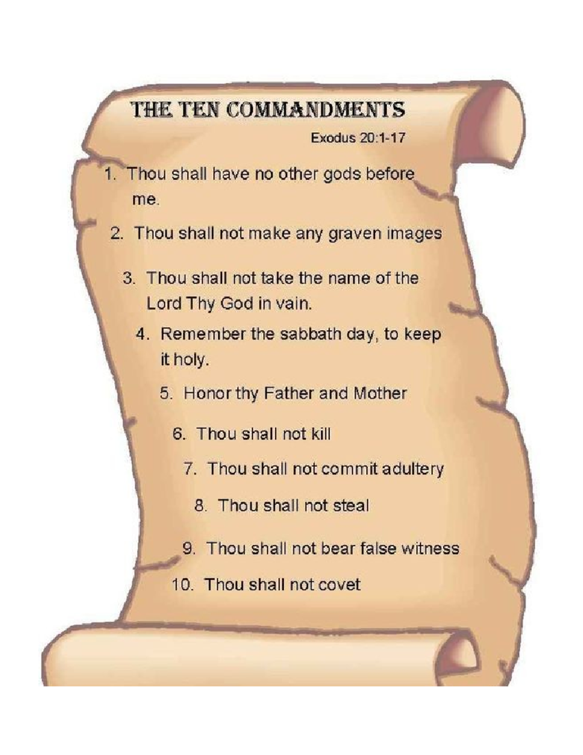 TEN Commandments - Values Education - THE TEN COMMANDMENTS Exodus 1 ...
