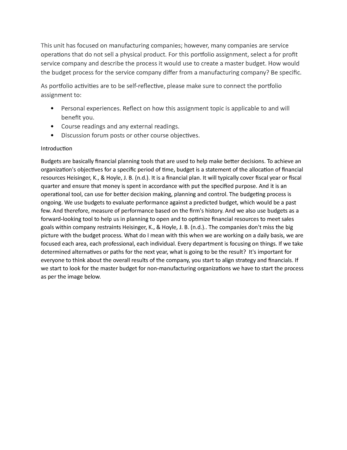 Week 5 Port 5110 - Bus 5110 - This Unit Has Focused On Manufacturing 