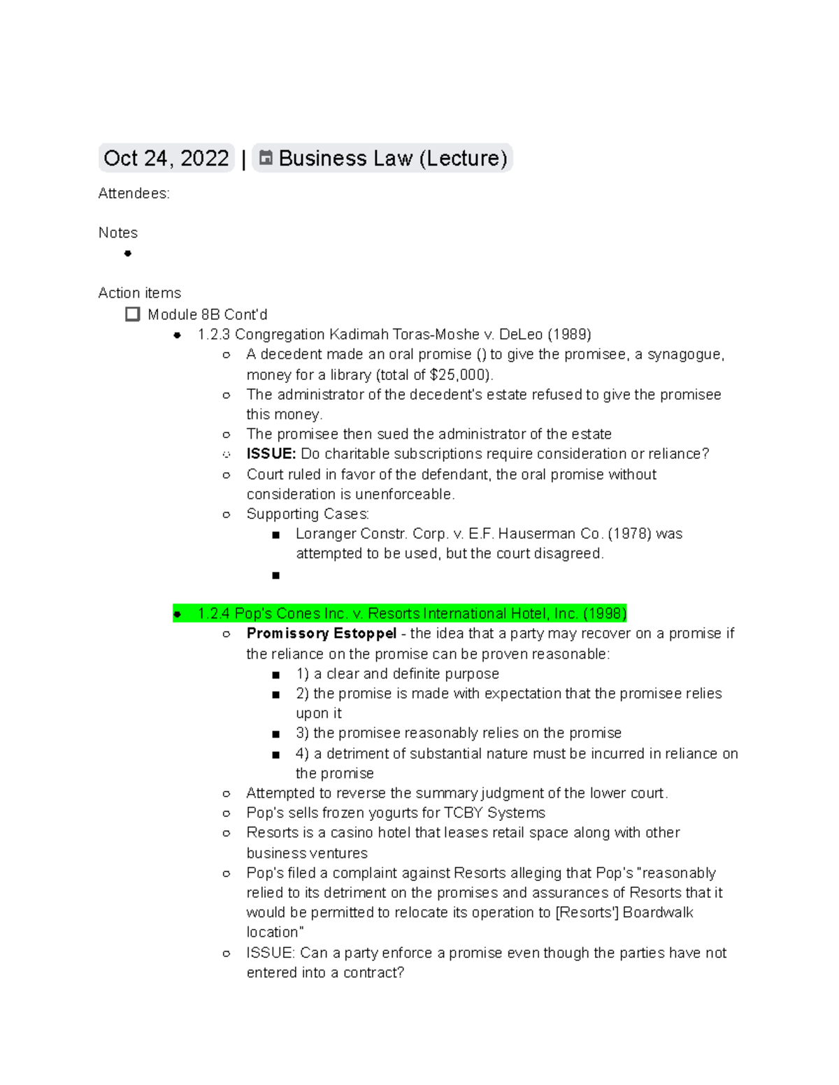 Notes - Business Law (Lecture) 30-31 - Oct 24, 2022 | Business Law ...