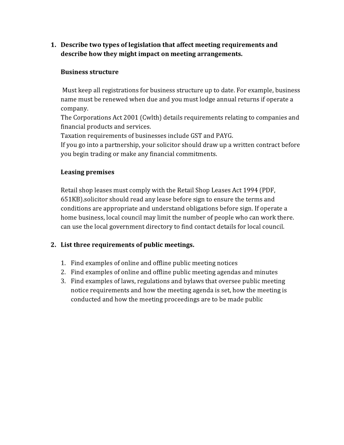 bsbadm-405-1-3-describe-two-types-of-legislation-that-affect-meeting-requirements-and-describe